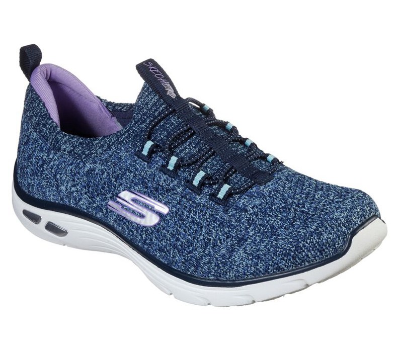 Skechers Relaxed Fit: Empire D'lux - Sharp Witted - Womens Sneakers Navy/Light Turquoise [AU-TS7715]